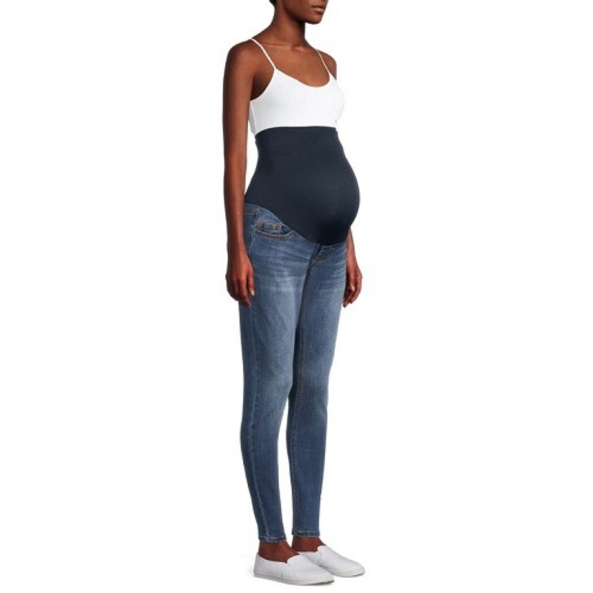 Maternity Full Panel Skinny Jeans - Blue
