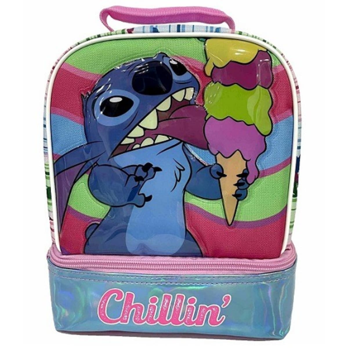 Disney Lilo Stitch Kids Dual Compartment Insulated School Drop