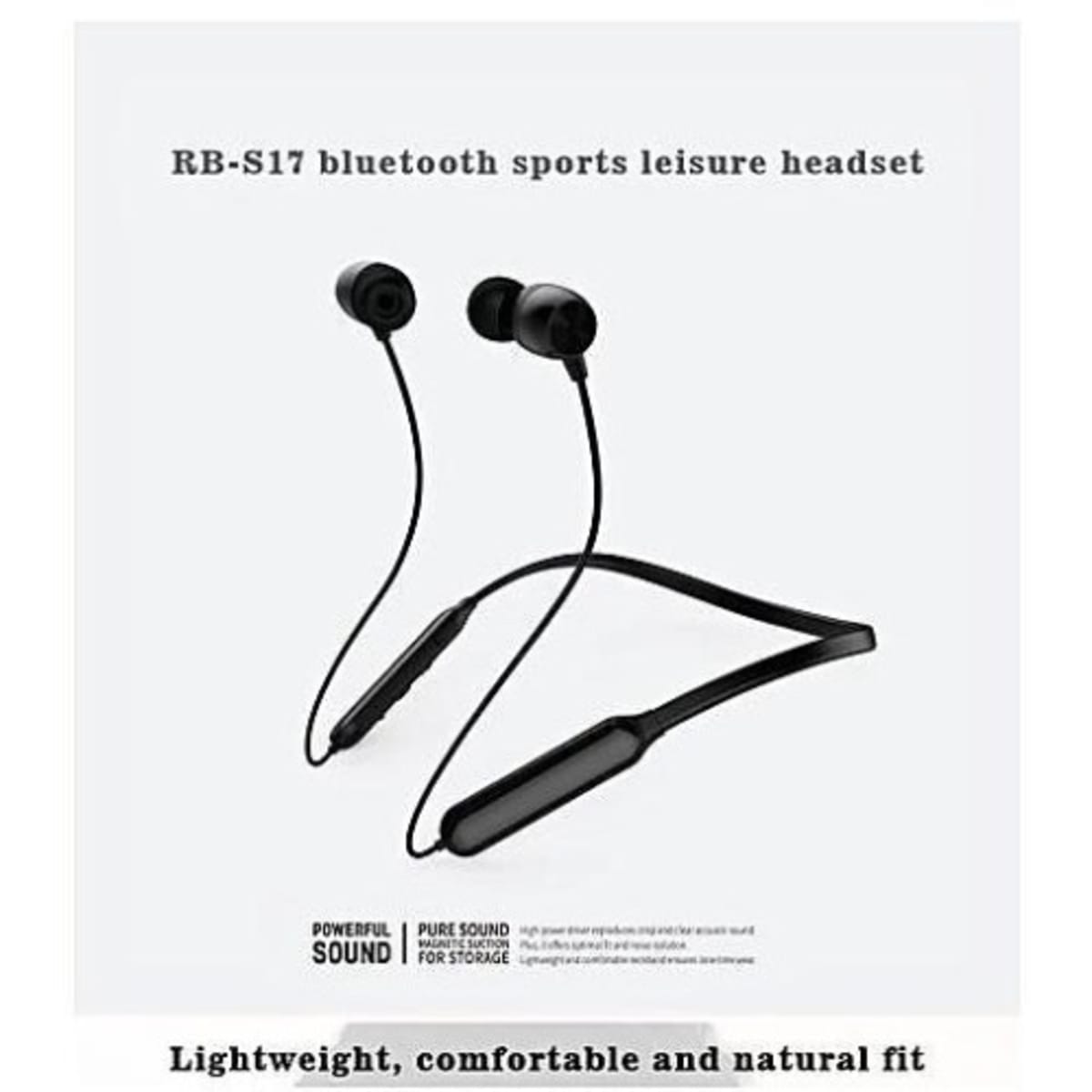 Remax Rb s17 In ear Wire Control Sport Neckband Magnetic Suction