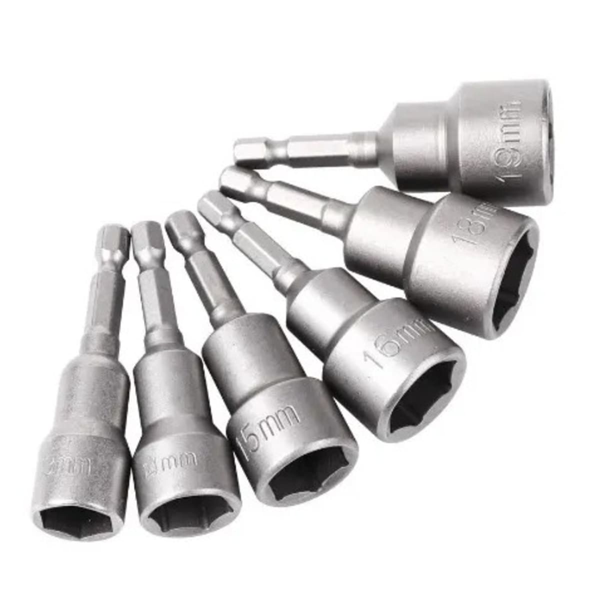 Magnetic nut driver clearance set for drill