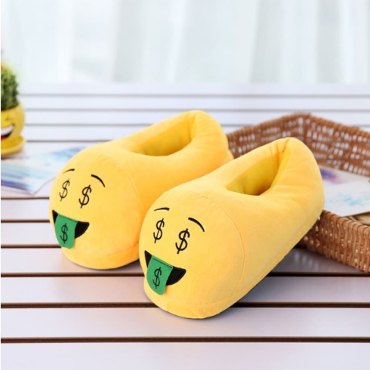 Kids emoji clearance slippers