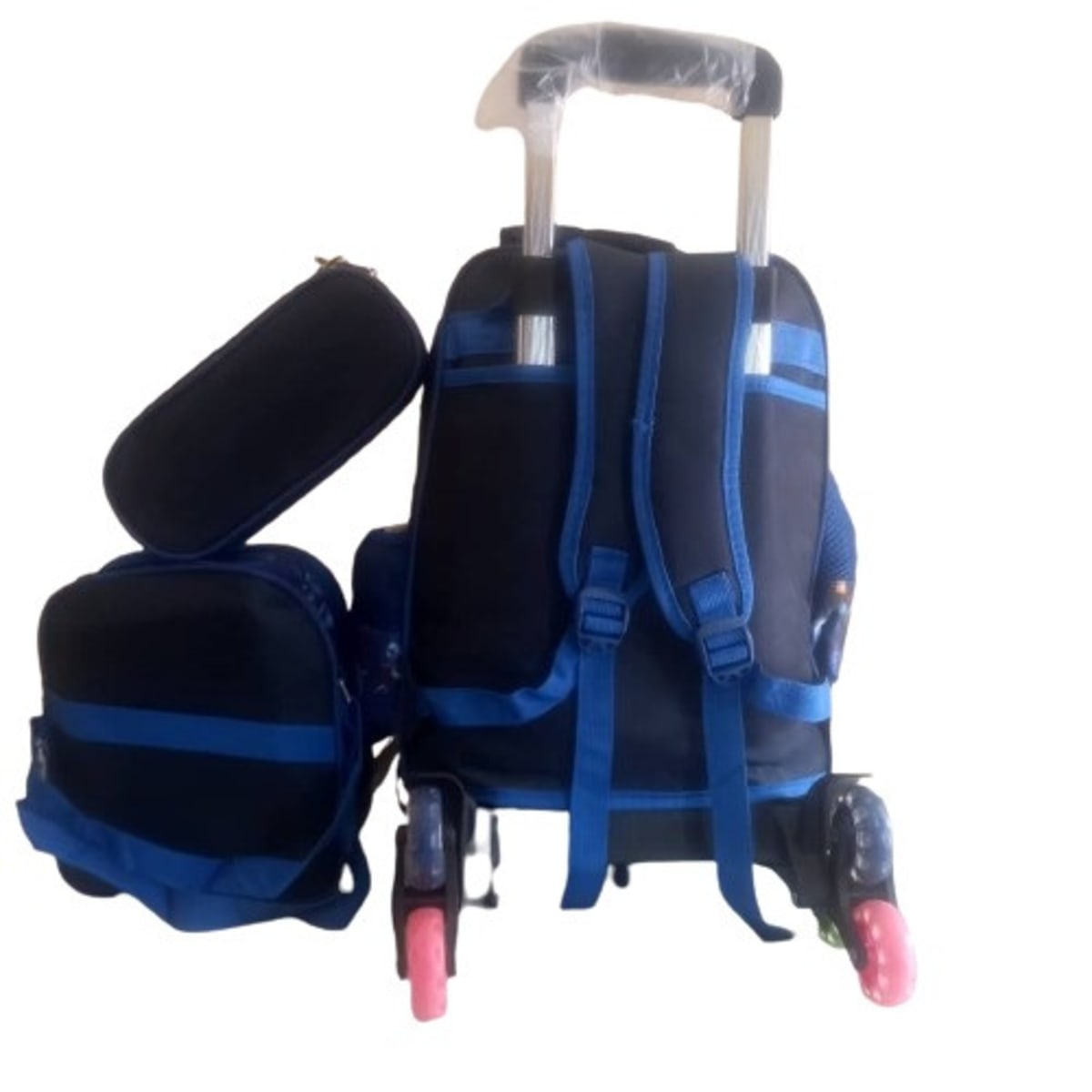 Detachable Character Trolley School backpack lunch Bag And Pencil Case 3in1 16inches