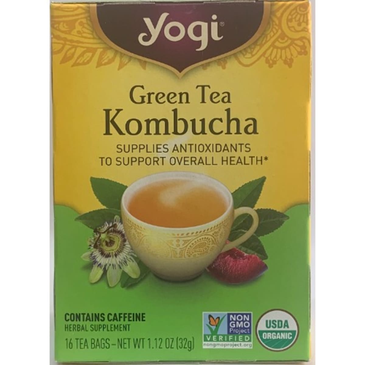 Yogi Tea Green Tea Kombucha 16 Tea Bags