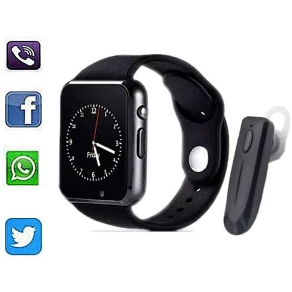 Smartwatch With Bluetooth Earpiece Konga Online Shopping