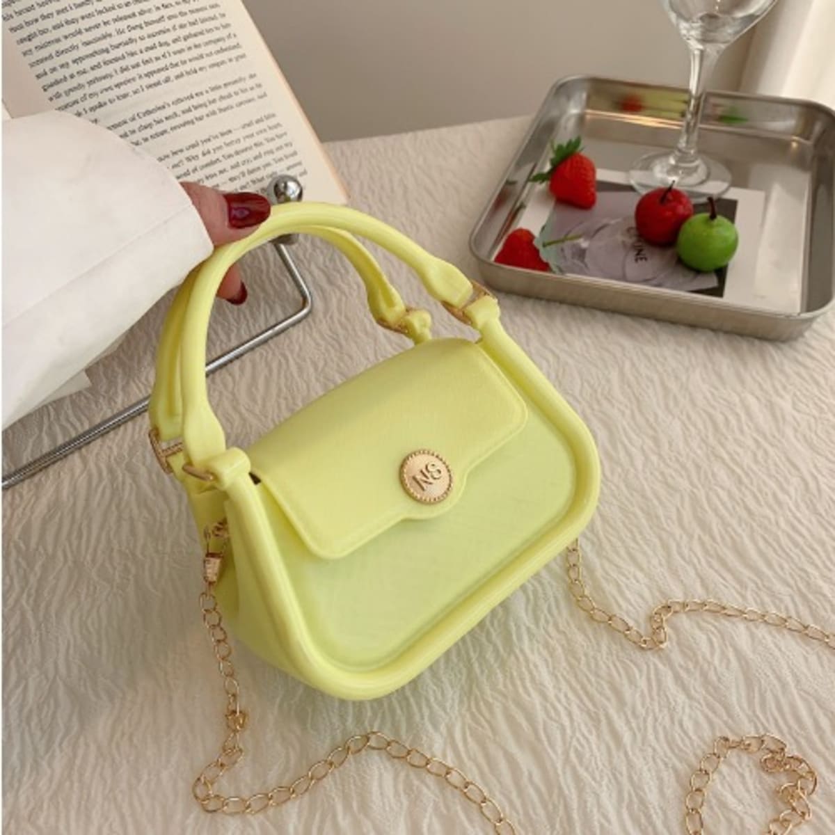 Yellow mini bag top