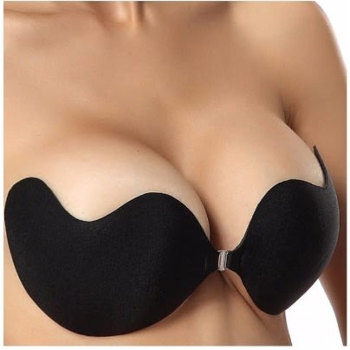 Strapless Backless Invisible Self Adhesive Bra - Black