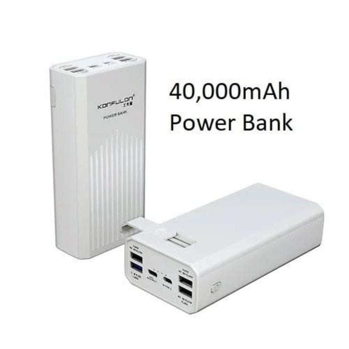 Konfulon 40,000mah Power Bank For Phones And Laptops With Multiple