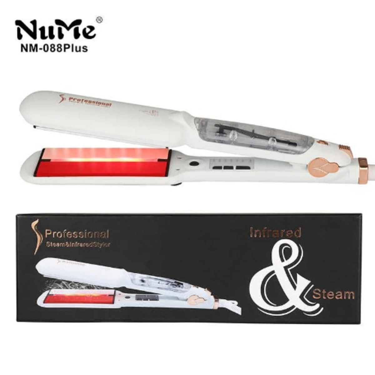 Chapinha Professional Steam Hair Straightener With Ceramic Vapor