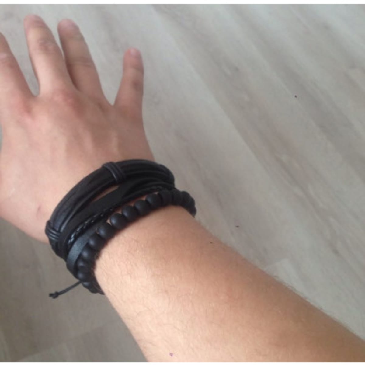 Multilayer leather bracelet top