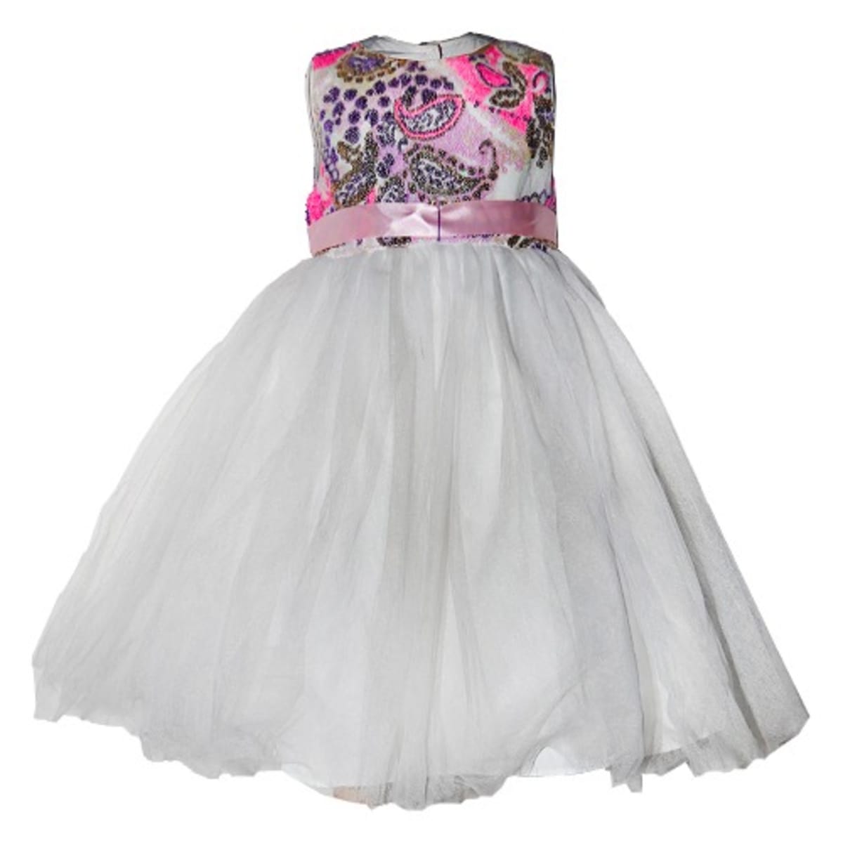 Pippa Julie Sleeveless Sequin Dress with Pink Belt Konga