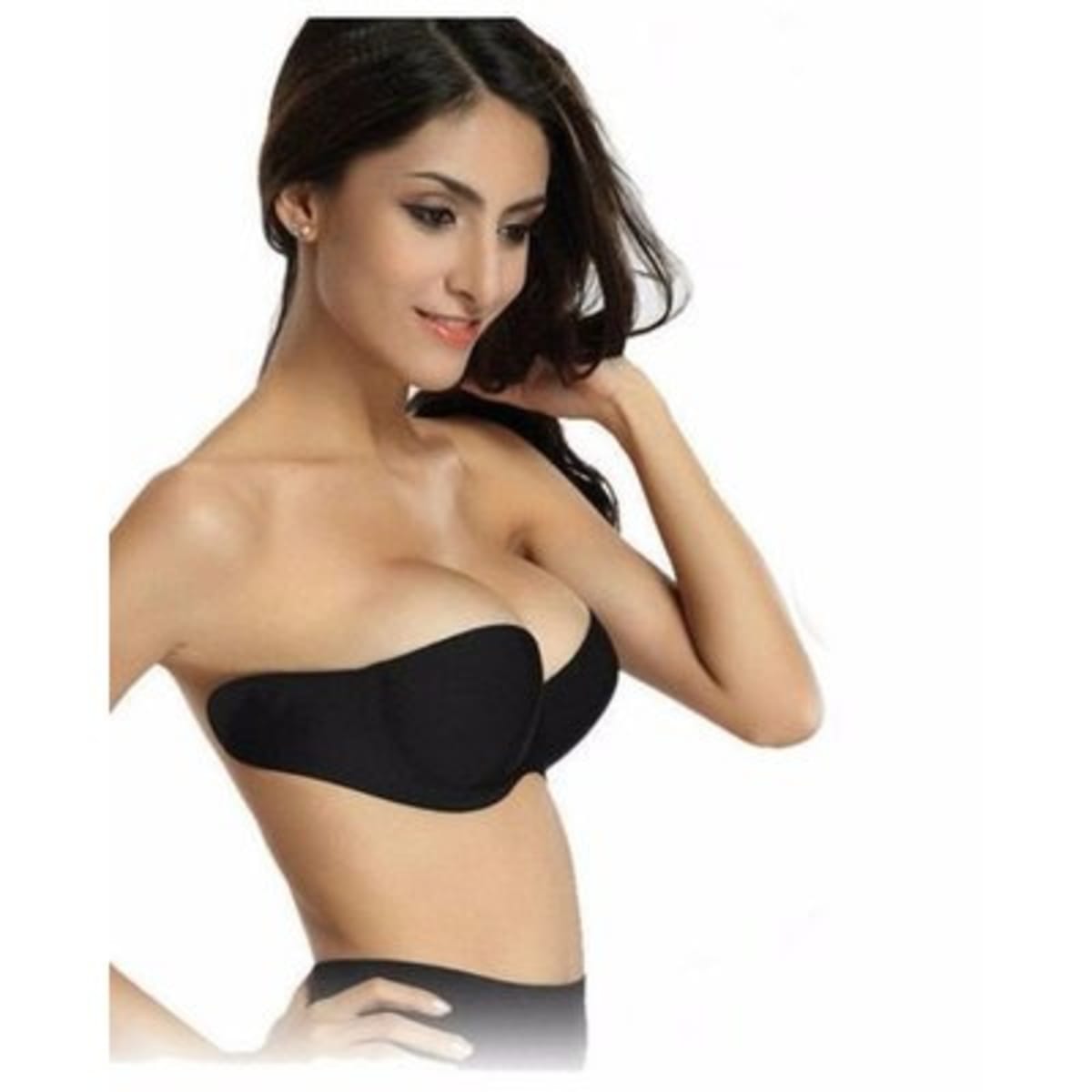 A&S Stick- On Backless Invisible Bra - Black