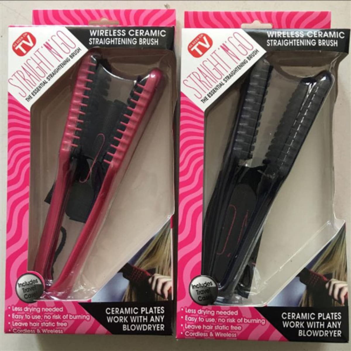 Straight n go hair straightening brush cheap
