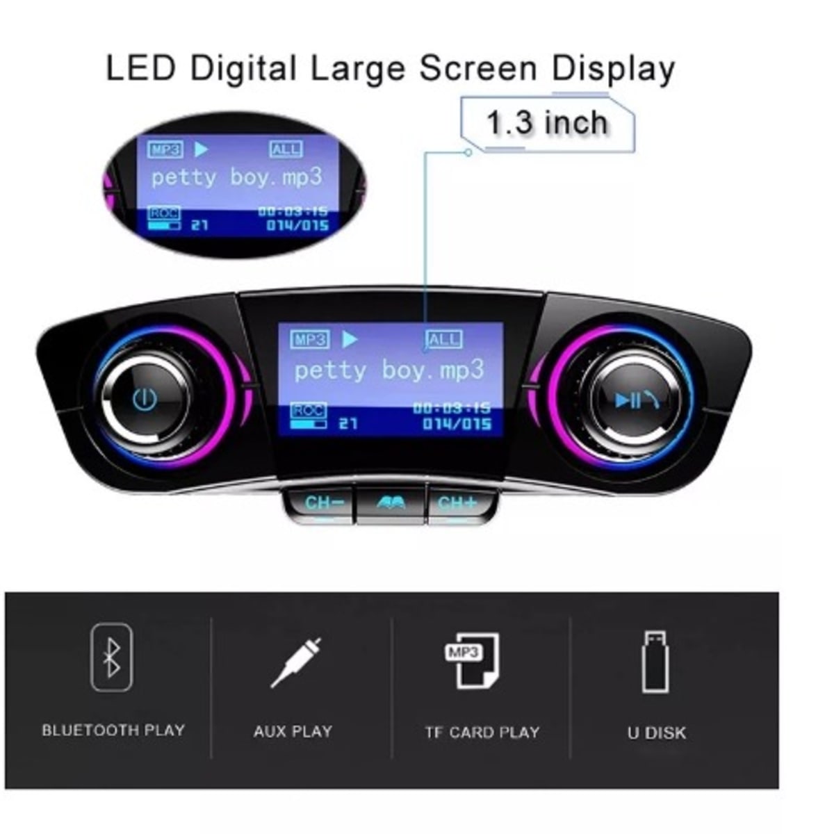 Car Hands-free Bt06 Car Bluetooth Mp3 Player Multi-function