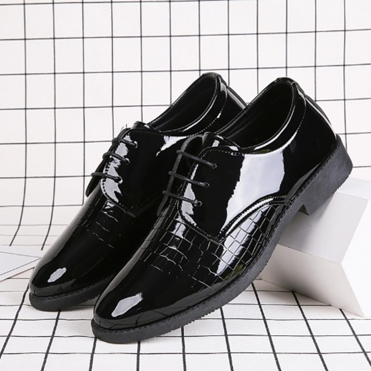 Men s Leather Shoes Black Konga Online Shopping