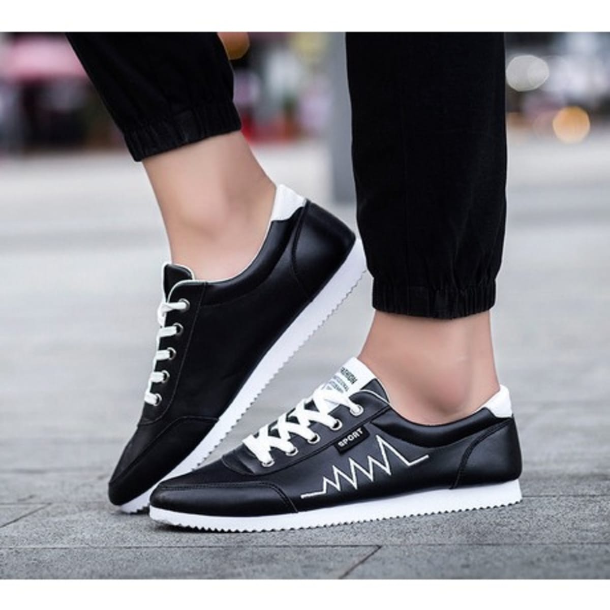Men s Casual Shoe Black Konga Online Shopping