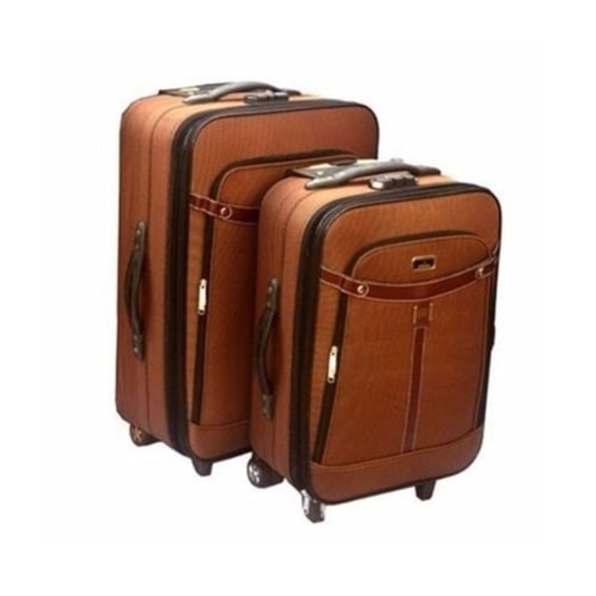 Swiss Polo 2 Set Of Brown Swiss Polo Trolley Travelling Luggage