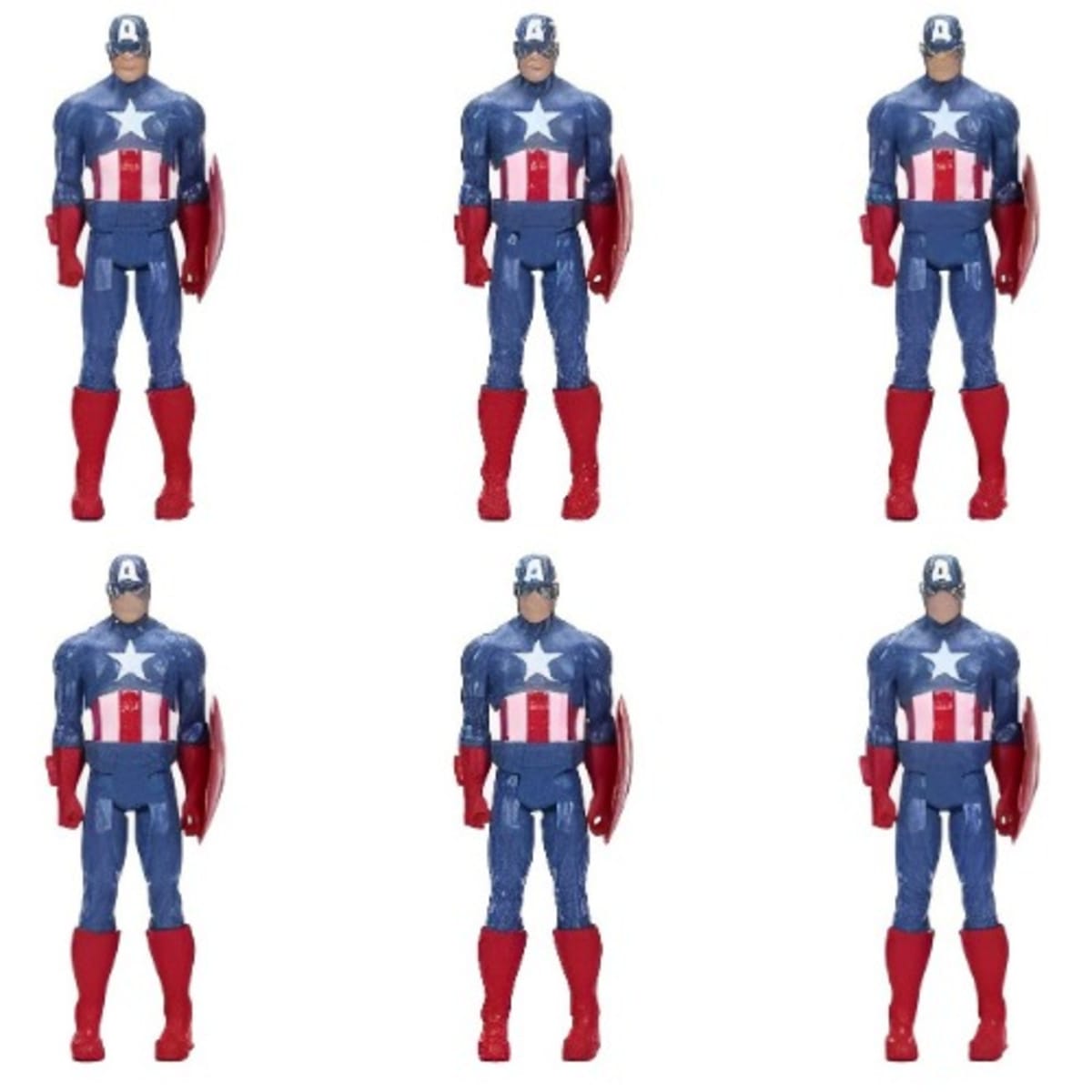 Plastic Super Hero Captain America Toy Half Dozen Konga
