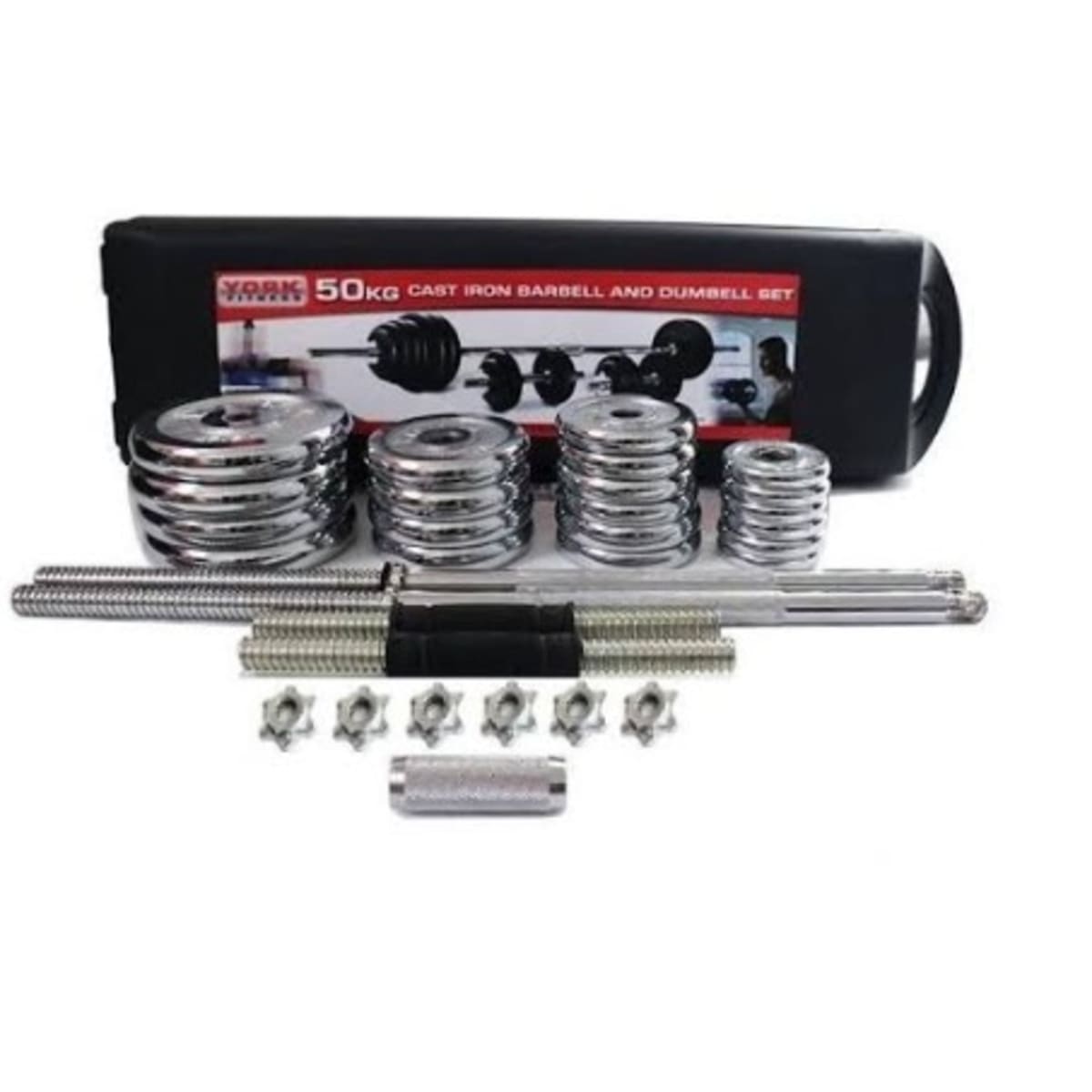York cast iron professional dumbbell set 50kg deals