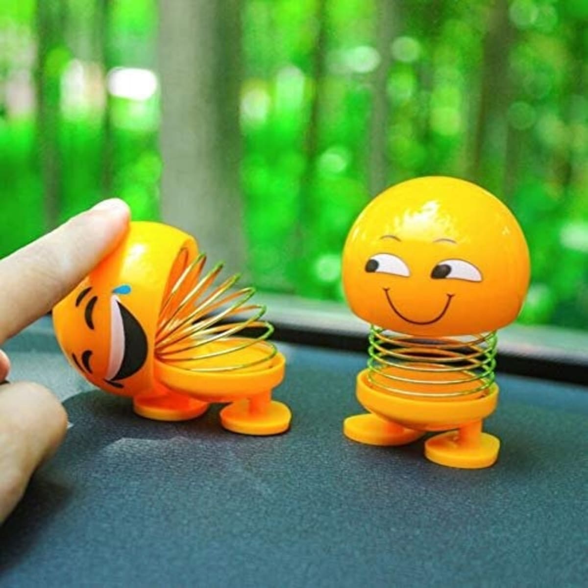 8 Stück Süße Emoji Bobble Kopf Puppen, Lustige Smiley Springs