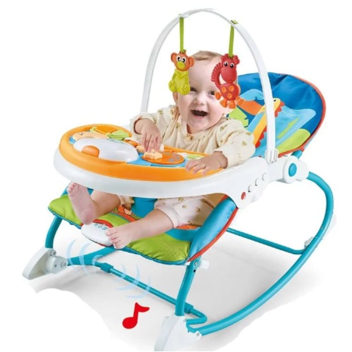 Infant To Toddler 2 In 1 Rocker Dining Chair With Music Konga