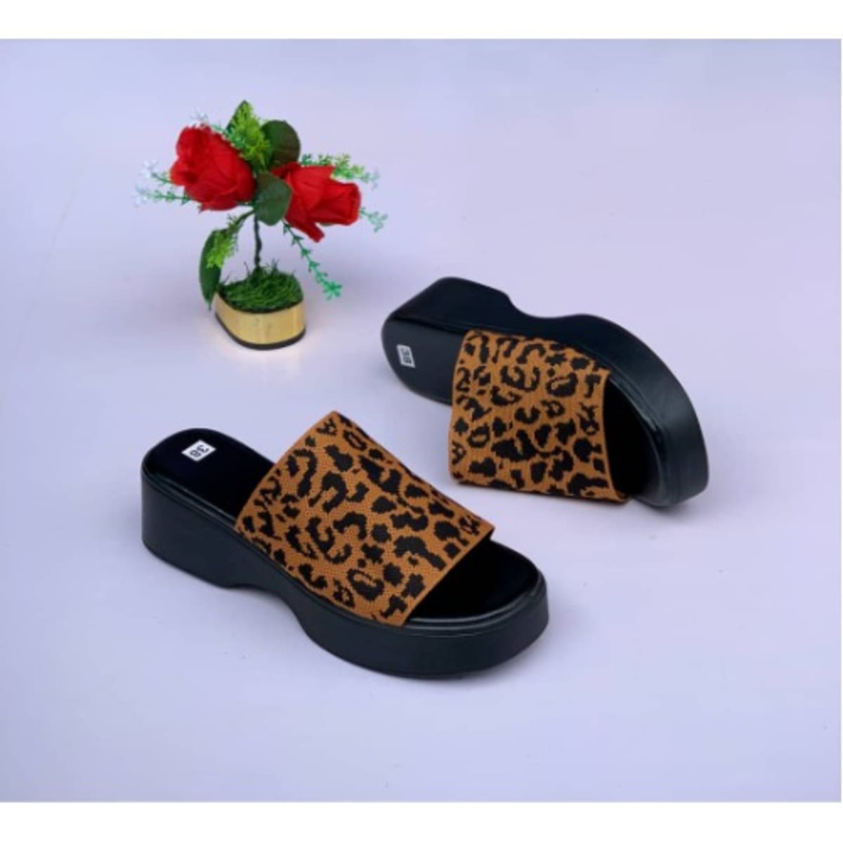 Animal Skin Wedge Slippers Konga Online Shopping