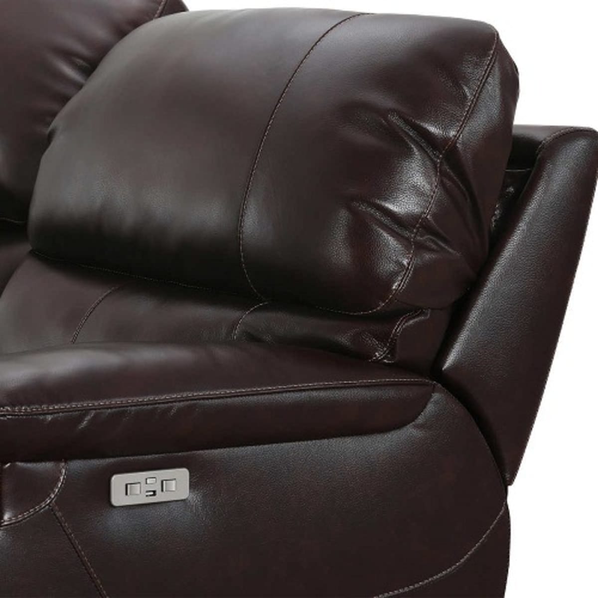 Aleena leather power reclining online sofa with power headrest