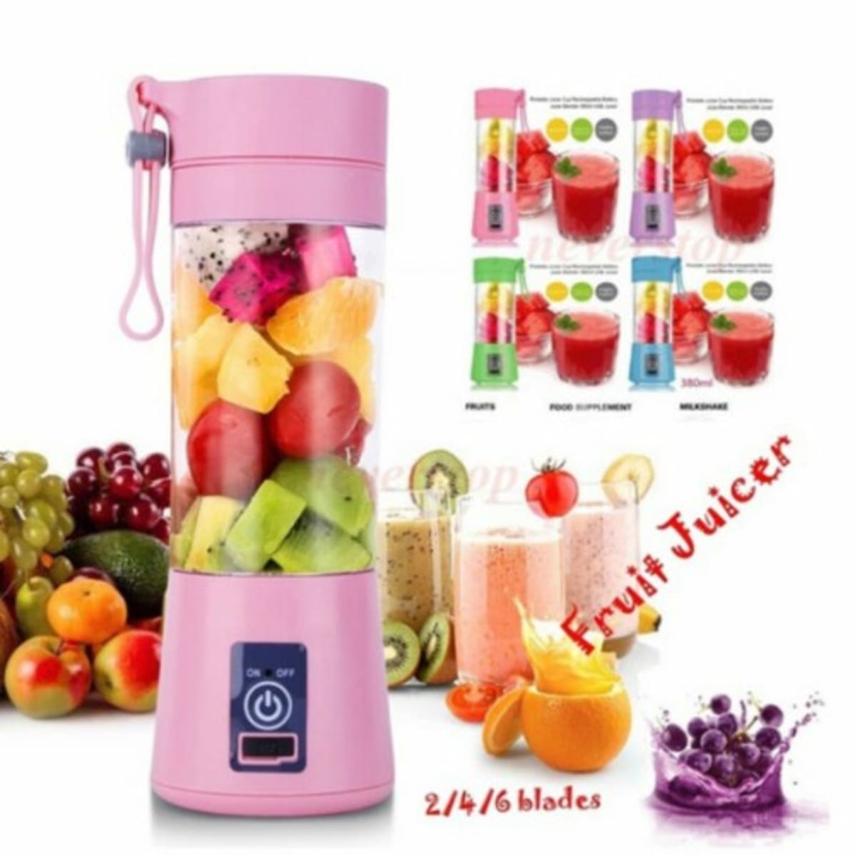 Mini Portable Smoothie Blender Usb Juicer Cup Fruit Mixing Machine