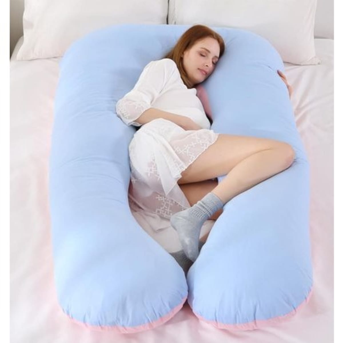 Comfortable U Shaped Cooling Fabric Pregnancy Pillow, 46% OFF