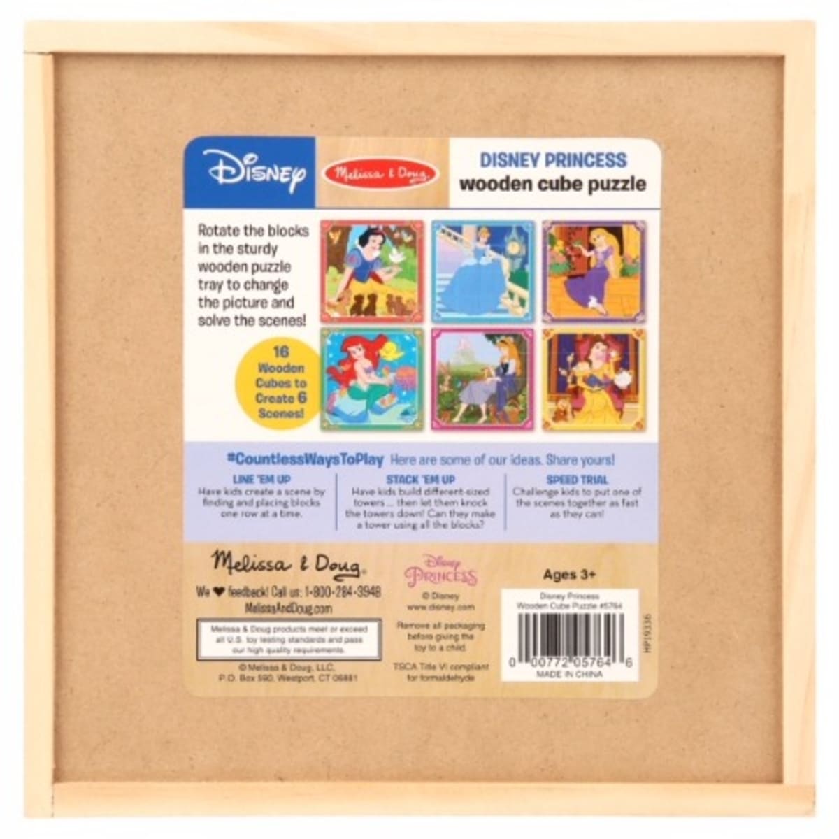 Disney princess cheap wooden cube puzzle