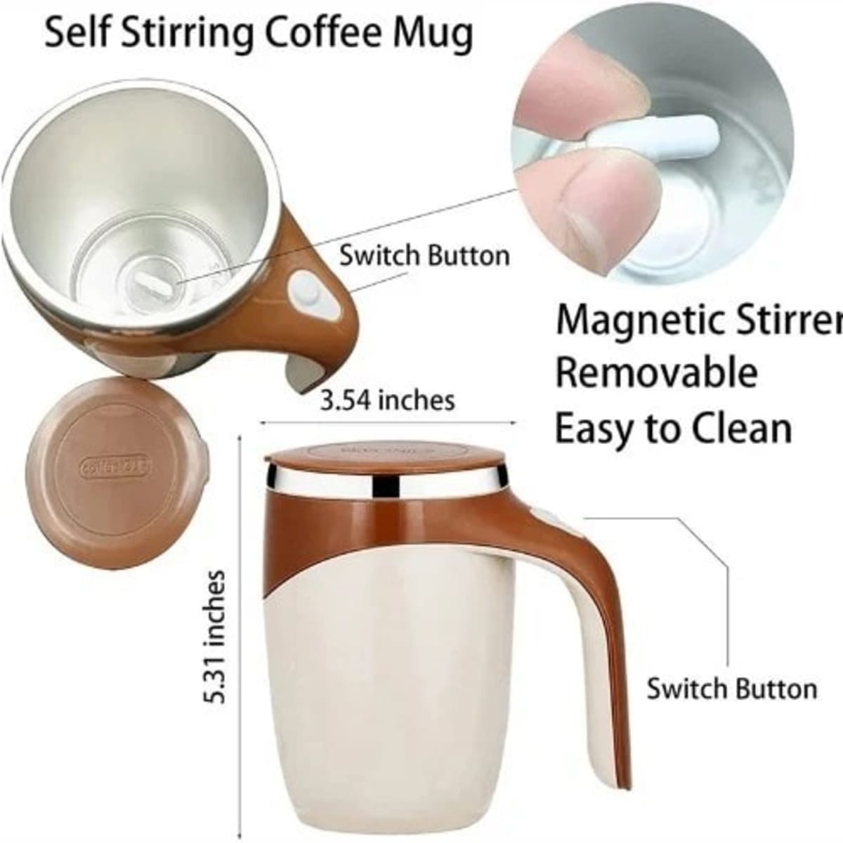 Portable Self Stirring Mug