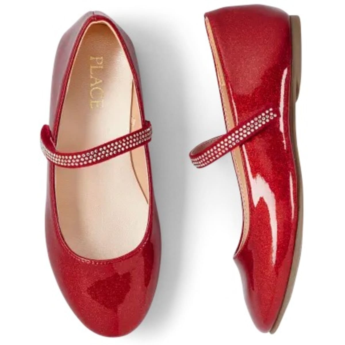 Girls red flats outlet