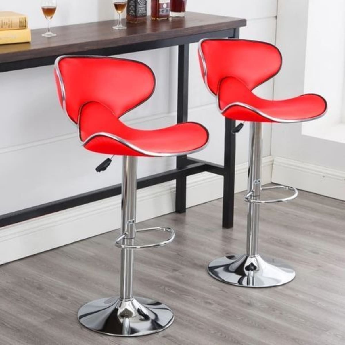 Red bar on sale stools the range