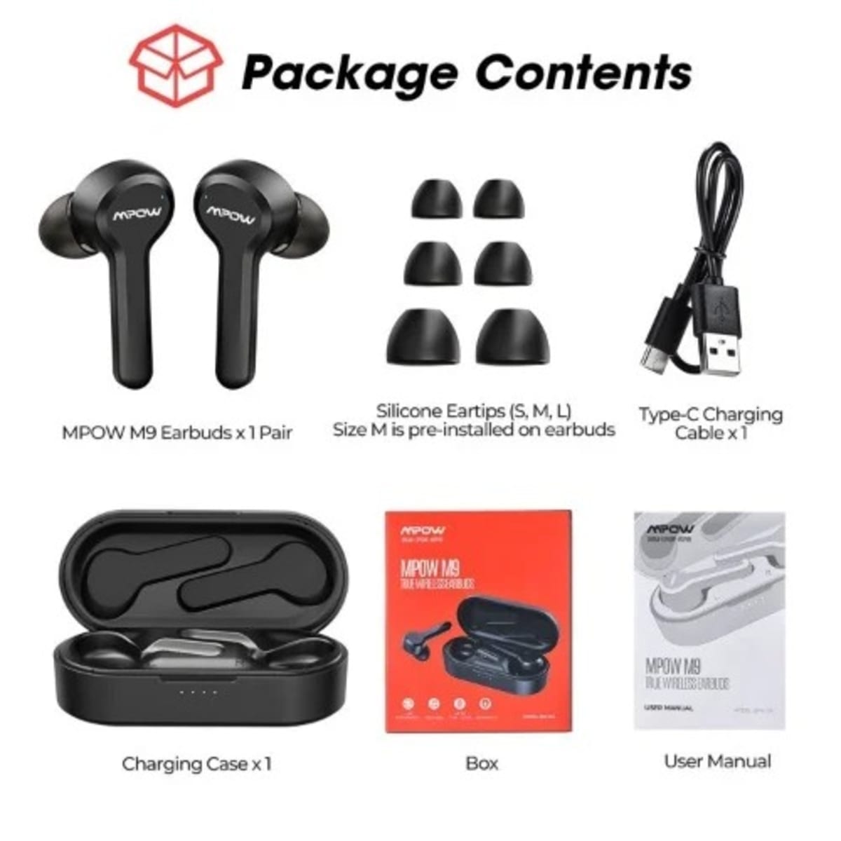Mpow M9 True Wireless Earbuds Black Konga Online Shopping