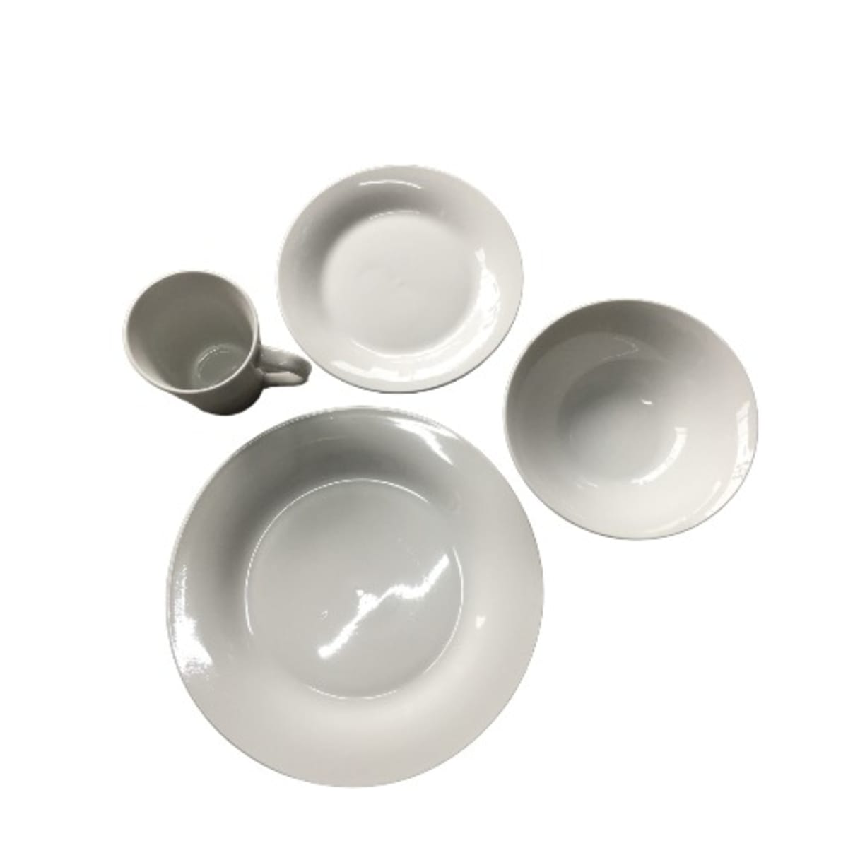 Meritage Portland Fine Ceramic 16 Pc Dinnerware Set White