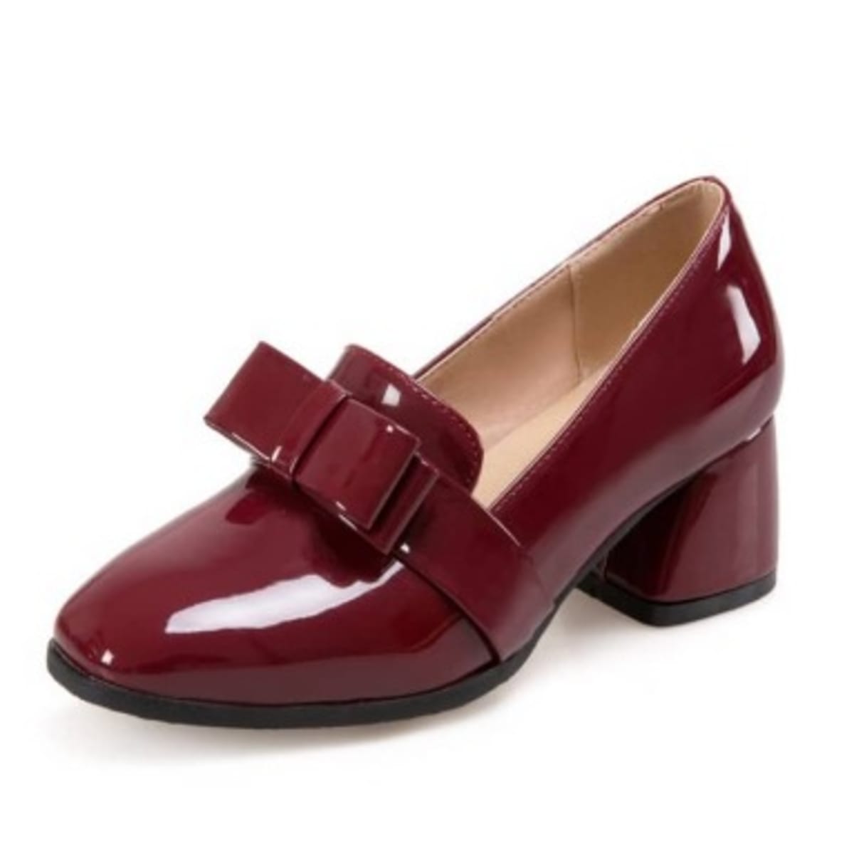 Wine shop patent shoes
