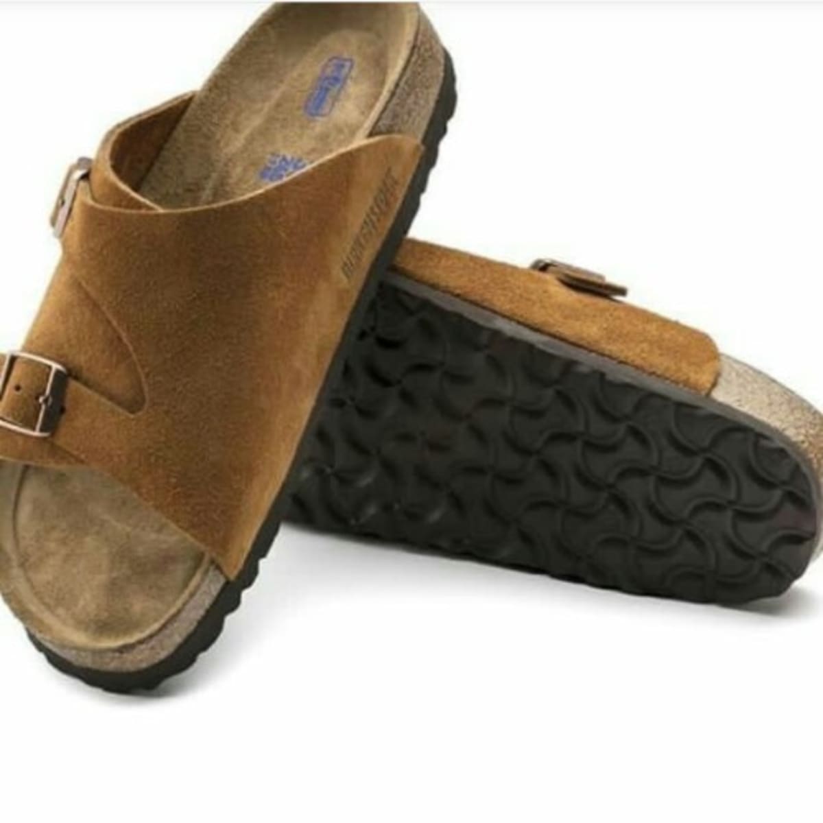 Suede leather outlet slippers