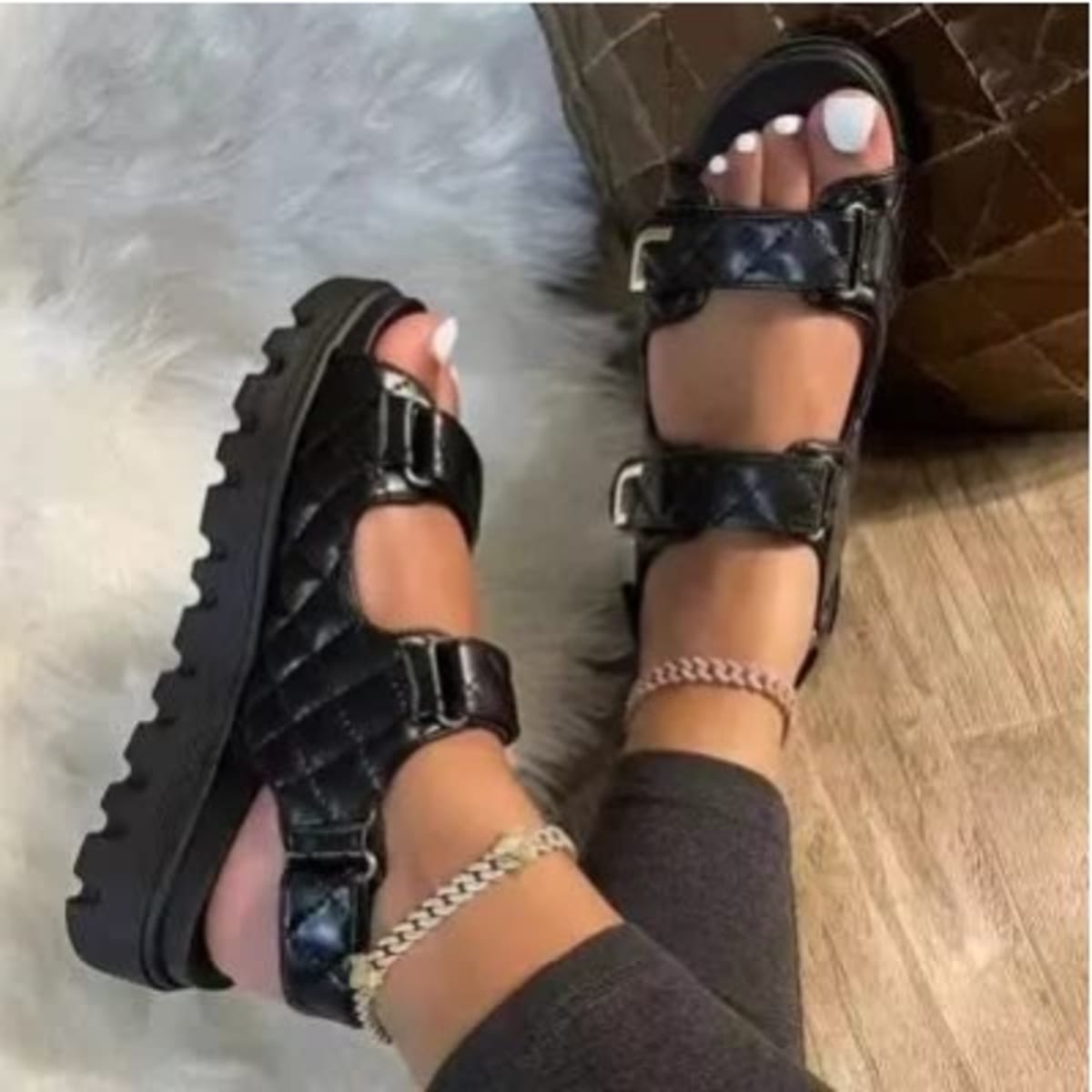 Ladies sandals sale velcro straps