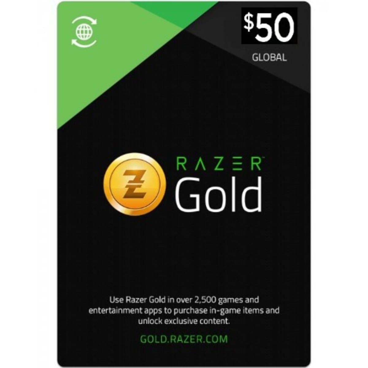 Razer Gold Gift Card 50$ (USD) Global