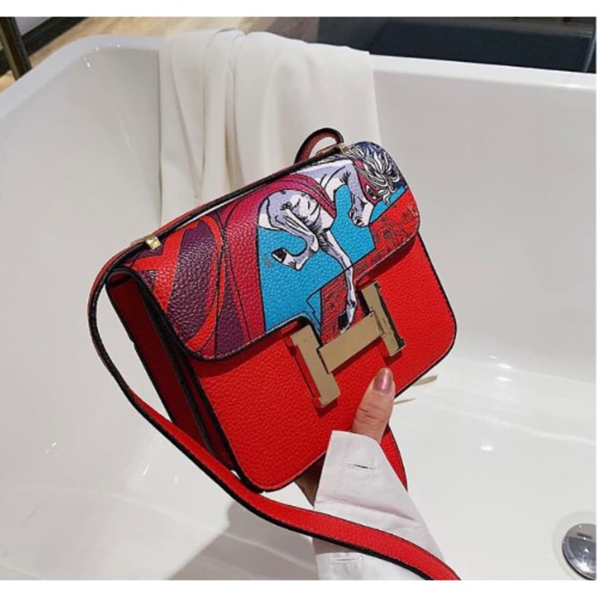 Horse print bag deals