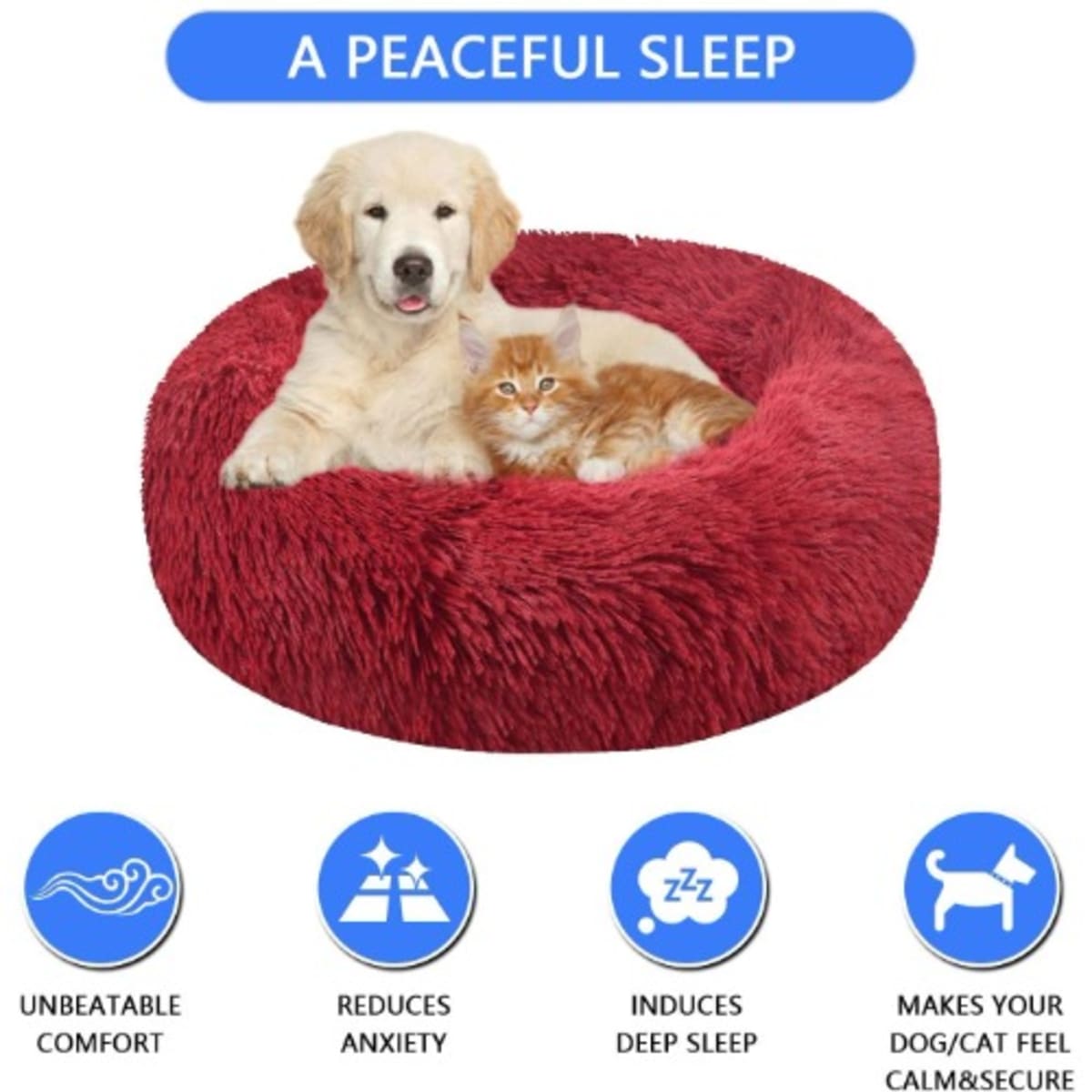 Donut shaped dog clearance bed