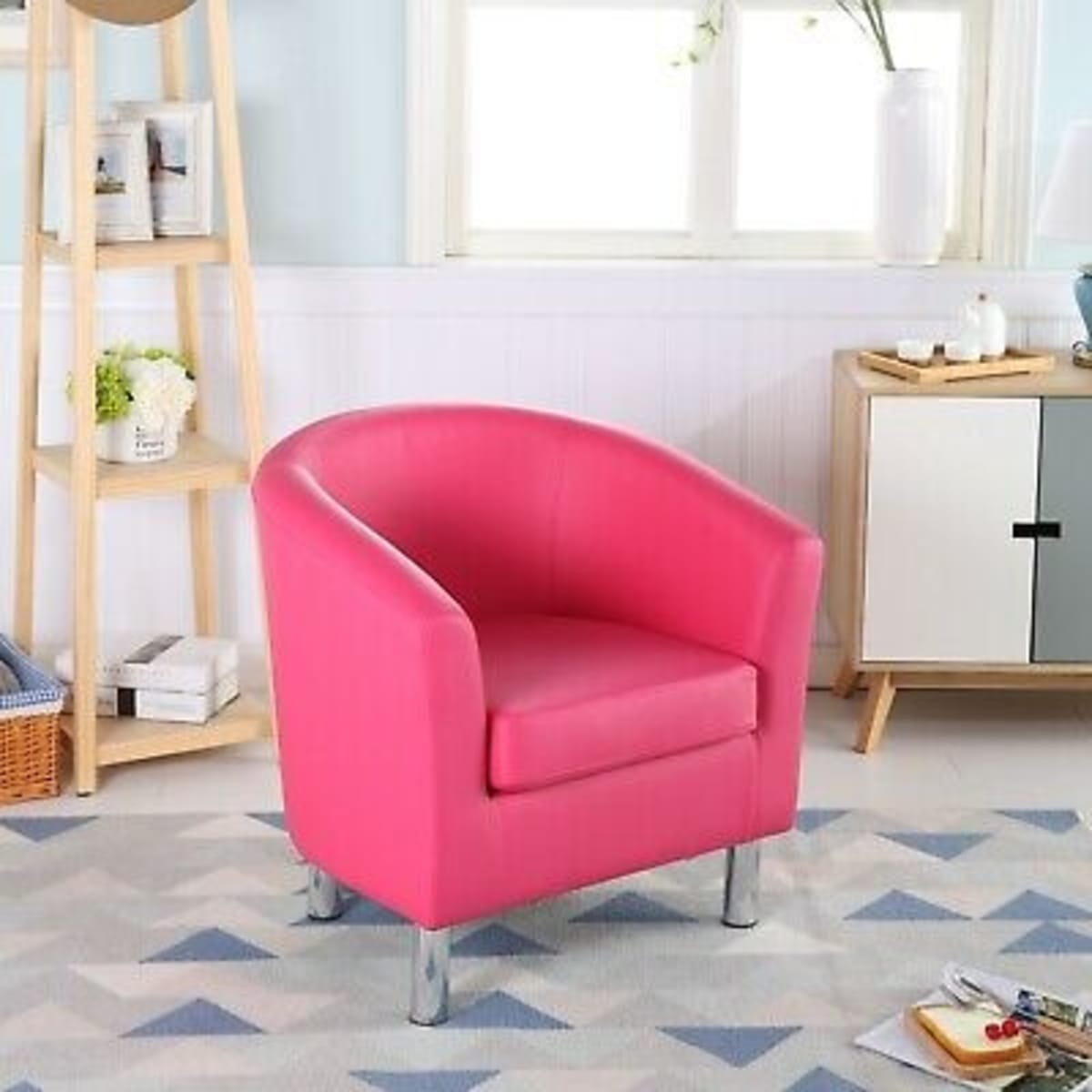 Pink bucket deals chair