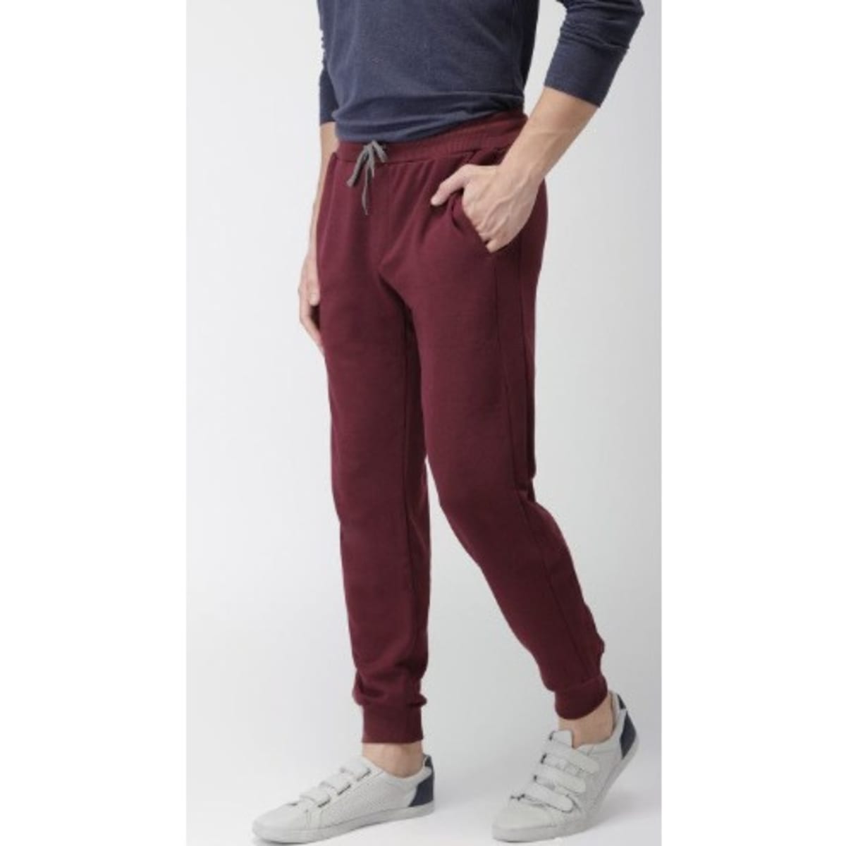 Mens burgundy joggers outlet