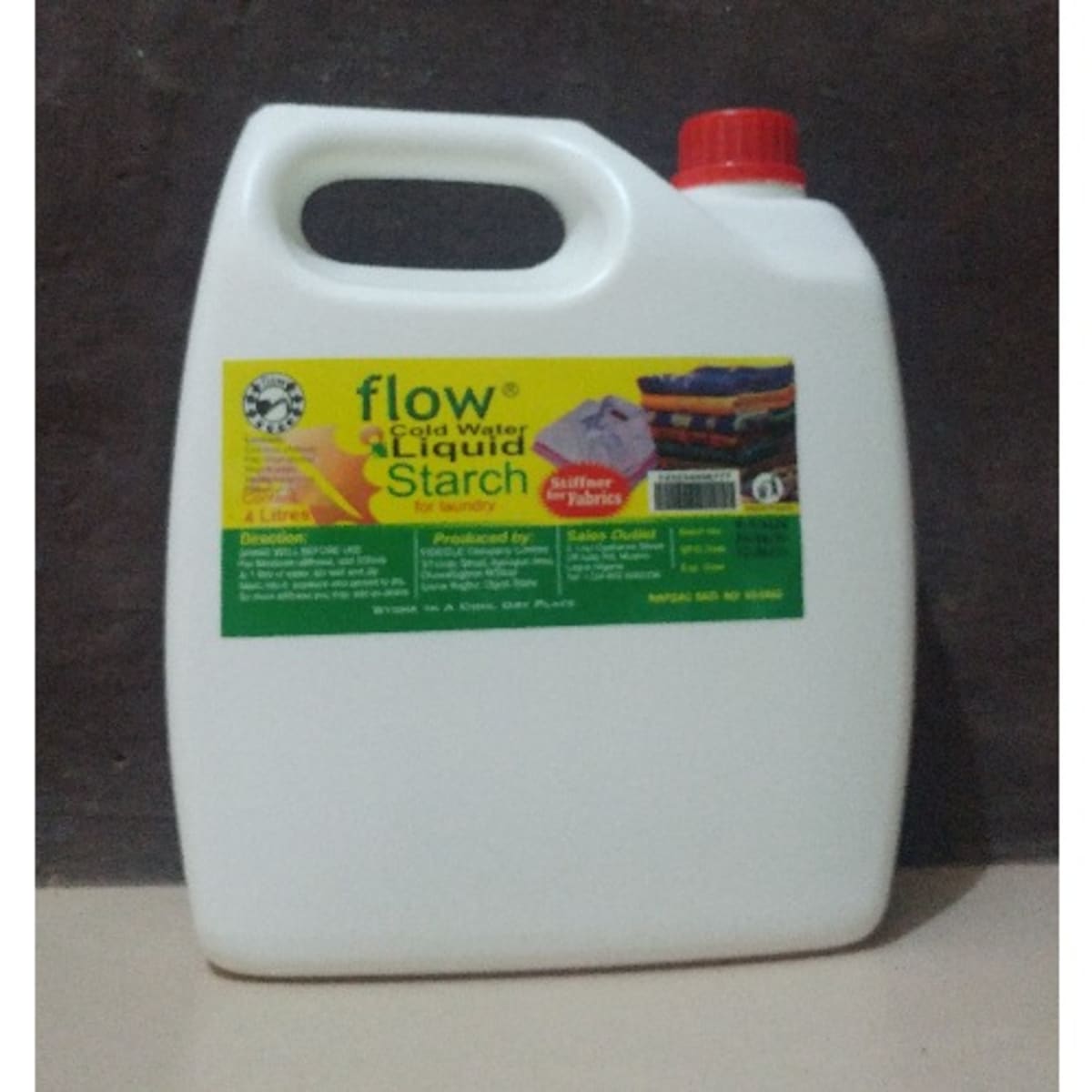 FLOW COLD WATER LIQUID STARCH 1LITRE - MINARETS PHARMACY AND SUPERMARKET