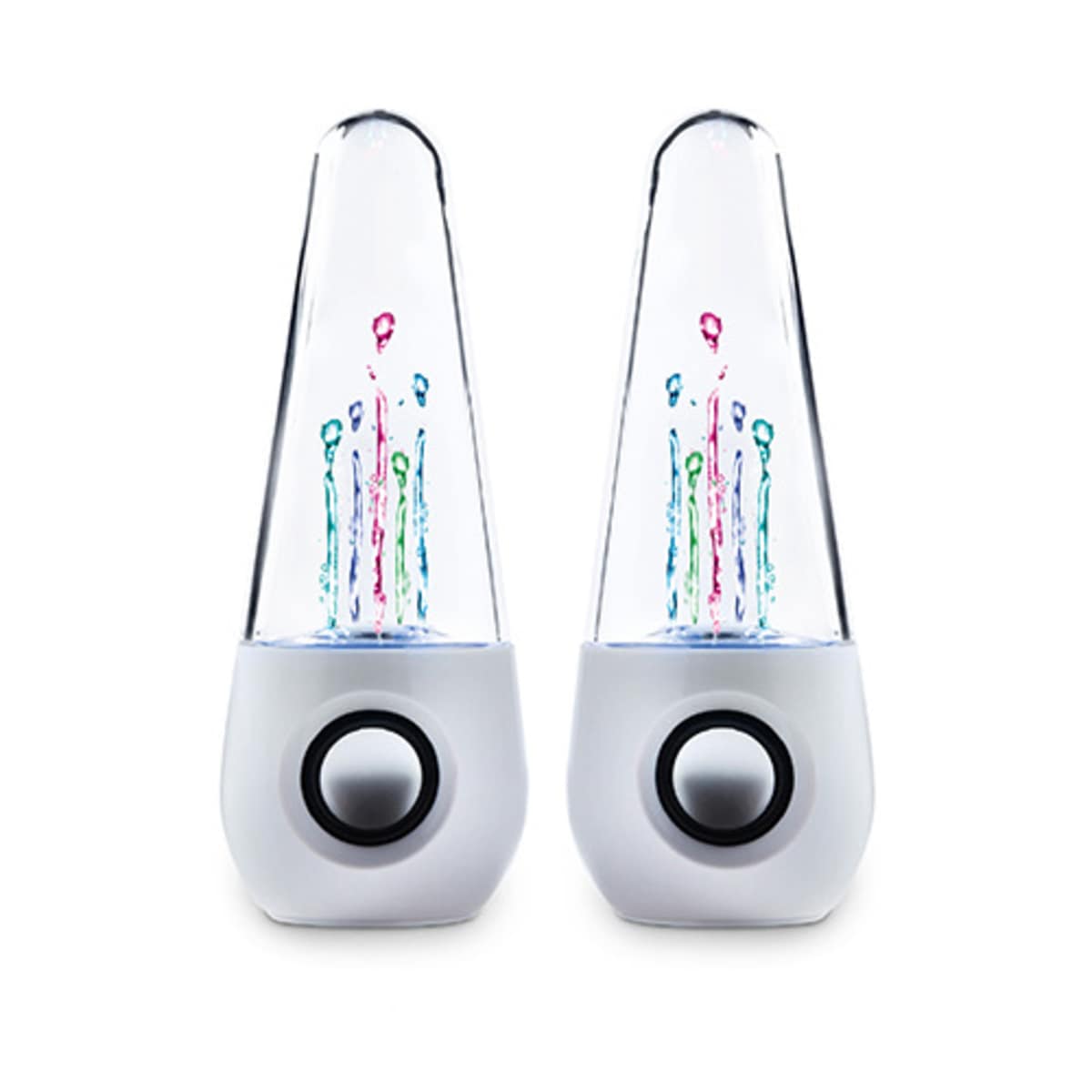 USB Powered Colorful LED Fountain Water Dancing Speaker White