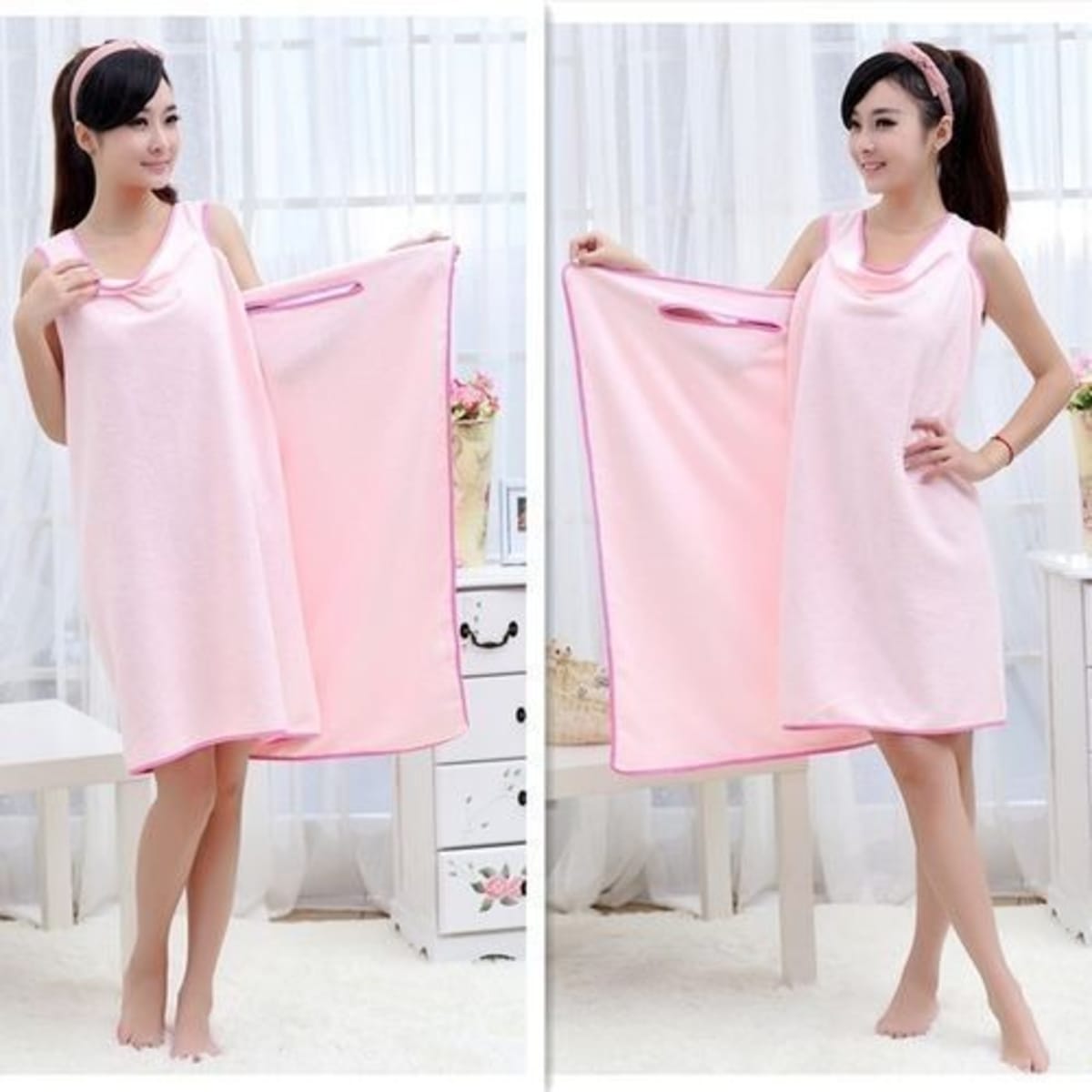 Microfiber Wrap Around Bath Towel Pink Konga Online Shopping