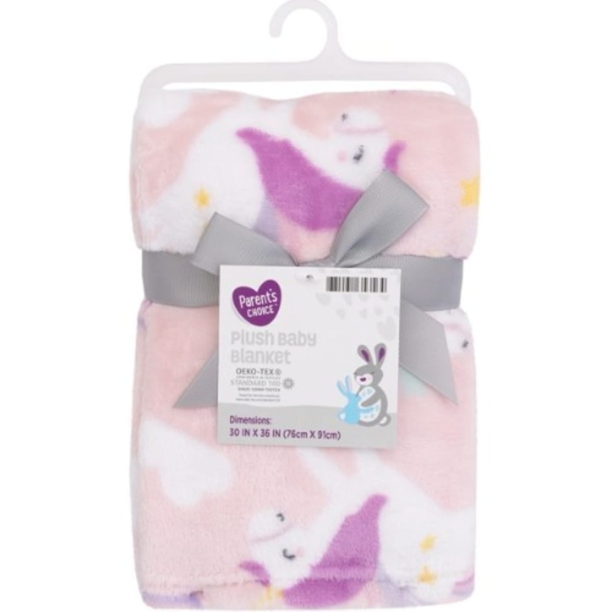 Pink plush baby blanket top