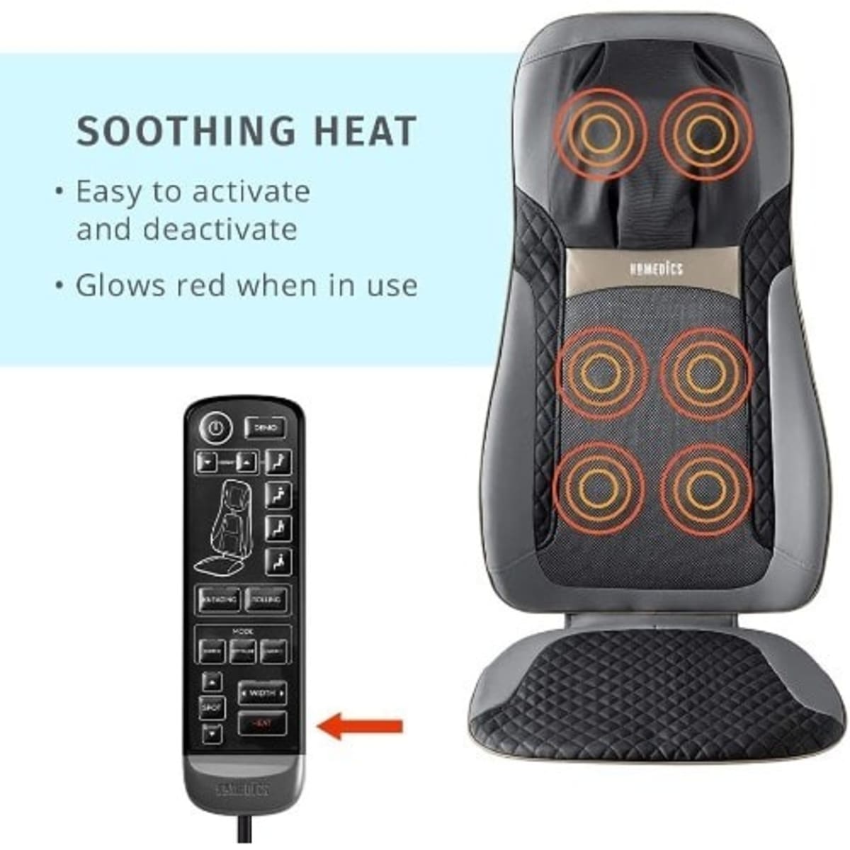 Homedics shiatsu elite deals massage cushion with heat