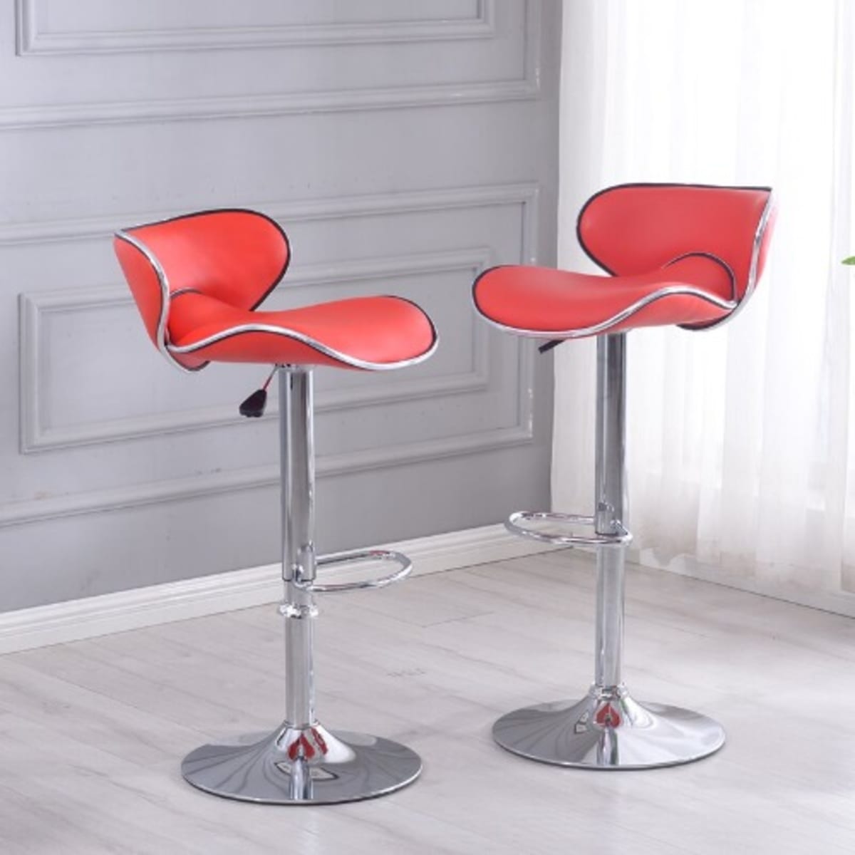Chrome bar stools shop set of 2