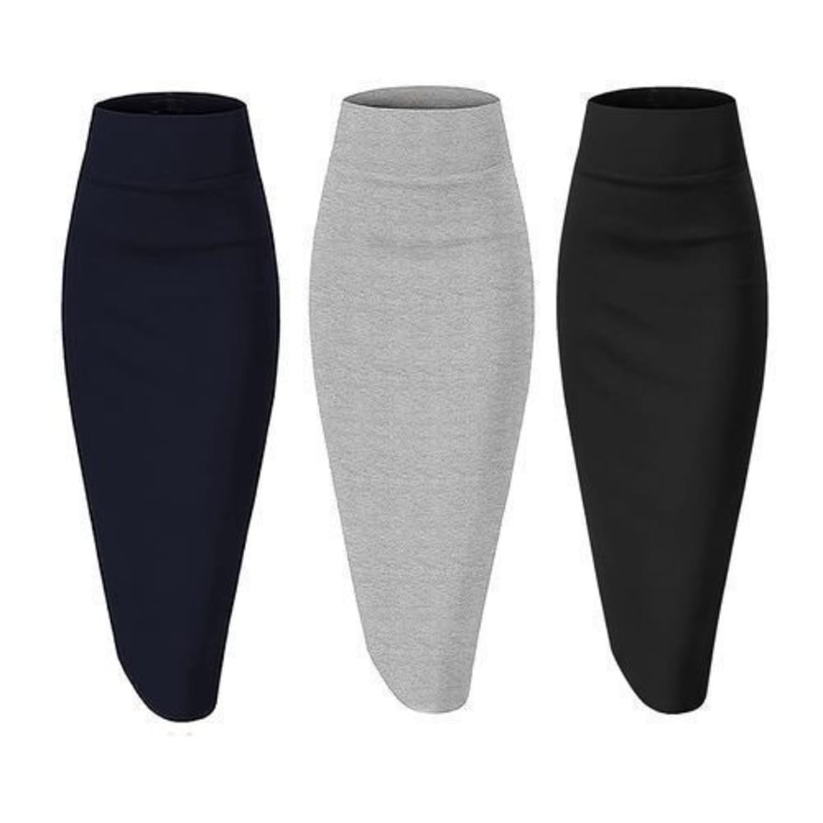 High waisted black bodycon pencil skirt 2025