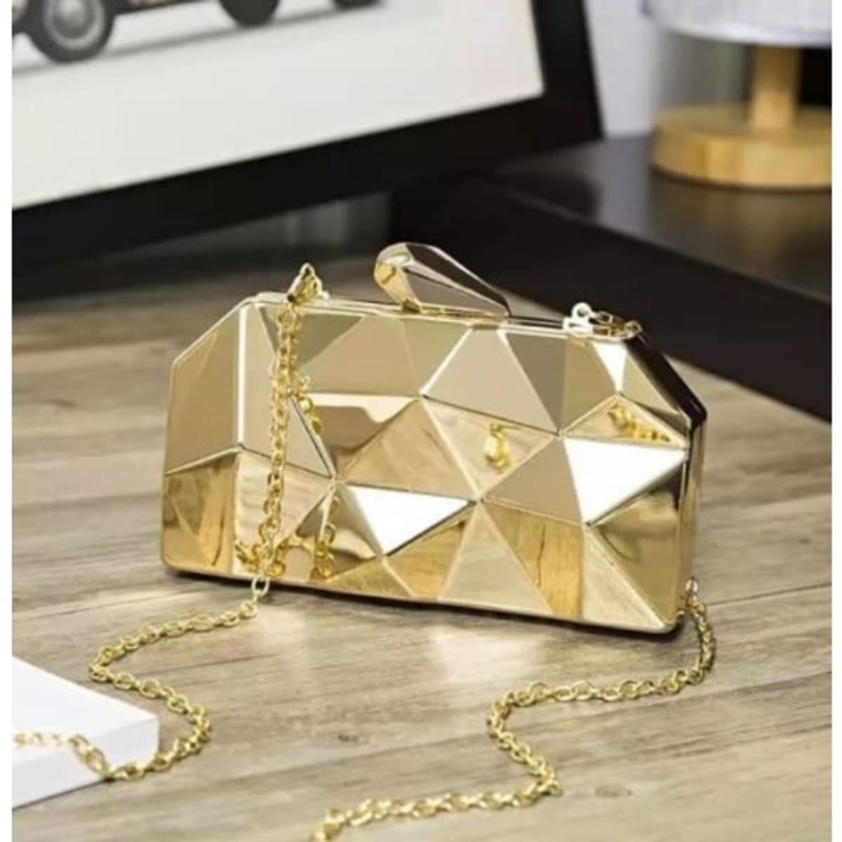 Metallic Clutch Purse Gold 6 X 4 Inches Konga Online Shopping